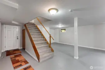 Door to Garage. Bathroom to the left