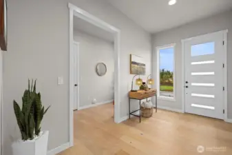 Entry off lower level.