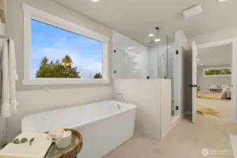 Relaxing lounge tub in Owner's Suite.