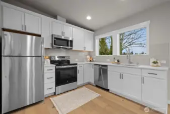 Full kitchen on the rooftop level.