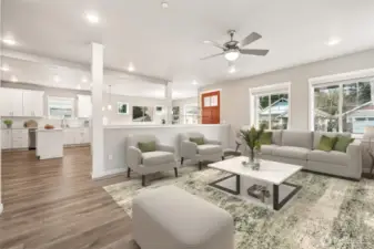 Open Concept Living / Dining / Kitchen