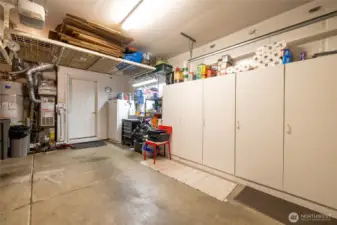 Additional storage in garage.