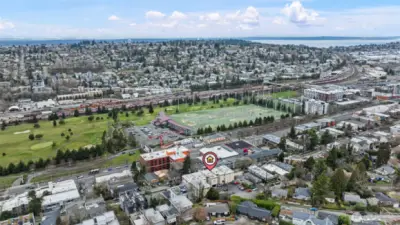 A magnificent territorial view of Magnolia and the Interbay Golf and athletic fields.
