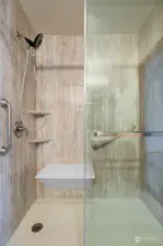 New walk-in shower in Primary Bath