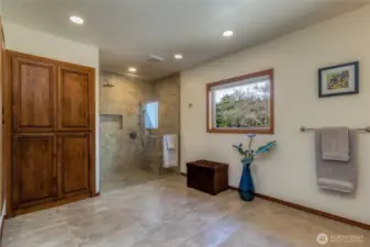 Primary Bath with zero-step Shower