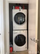 Stack washer and dryer