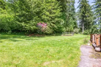 Fenced garden area