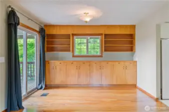 Dining room with built in buffet