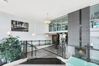 Nice lobby with a secure entrance.