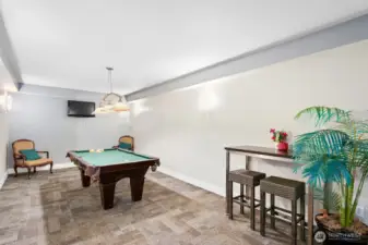 Pool table in the community lounge.