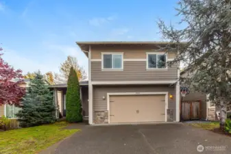 Ample 2-car garage with storage