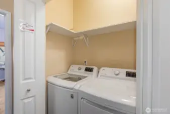 Washer & dryer upstairs