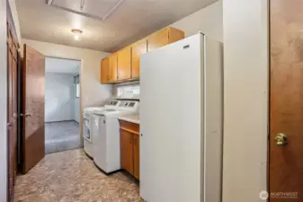 Laundrey Room with Extra Storage and Freezer