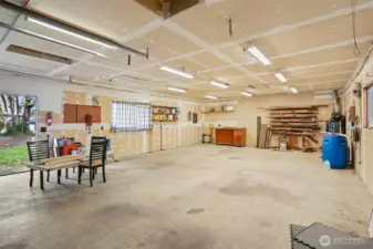 Oversized garage can accommodate numerous projects