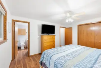 Lots of closet space in the primary bedroom and connection to the Jack and Jill bathroom.