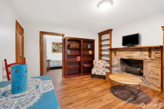 Connection to one of the bedrooms in the lower level