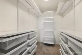 Spacious walk-in closet in the primary