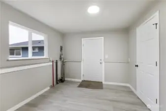 Laundry Room in Detached Garage