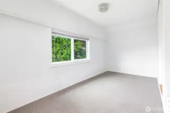 The extra finished space- this space is carpeted. New windows on this floor.