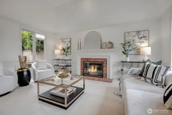 Cozy gas fireplace in the Living Room