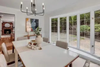 Dining room off the kitchen and Family Room