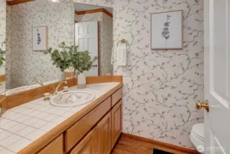 Main level powder room