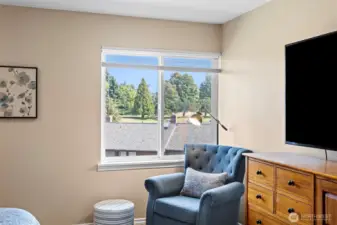 These expansive views add to the restful   respite of your bedroom.