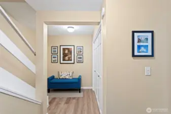 There's no shortage of storage space in this home. There's even another wall of closets in the lower level hallway.
