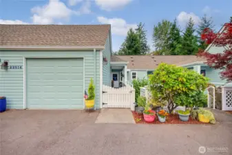 Private gated walkway to your front door.