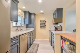 kitchen with refaced cabinets