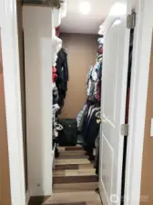 A View of the Spacious Walk In Closet.