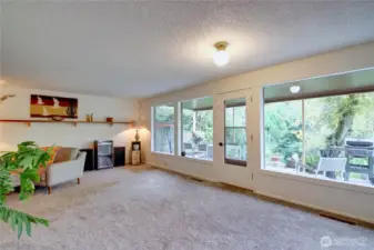 View from bottom of stairs