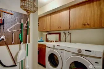 Laundry room with utility sink