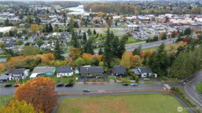 View of area from above Lincoln Elementary School