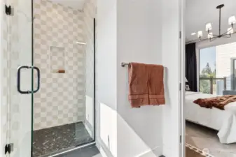 Another view of Bathroom in 1st level guest suite.  Model Home pictures for illustration only. Colors and features may vary