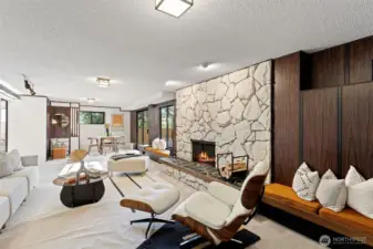 The lower level rec room has a sliding glass door connecting you to the private backyard with firepit.