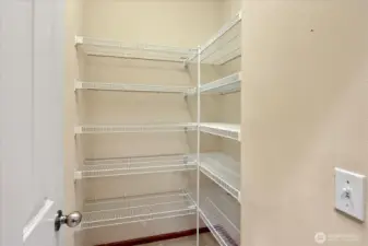 Pantry with Built in Shelving