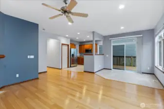 Living room with Direct deck Access