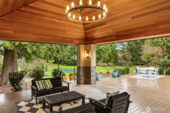 Entertain year round in the open air pavilion