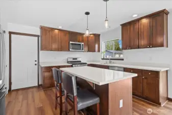 large Island quartz counters