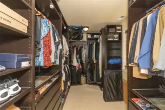 California Closet system in the Primary closet