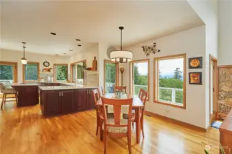 Large dining area flows to newly remodeled kitchen!