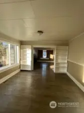 Dining room- with   built-ins, plenty of natural light