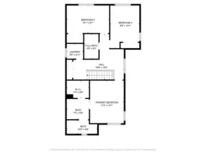 2nd Level Floor Plan; room dimensions are only approximate