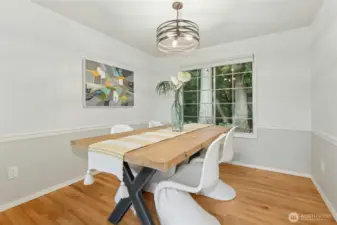Formal dining room with fantastic outdoor views.