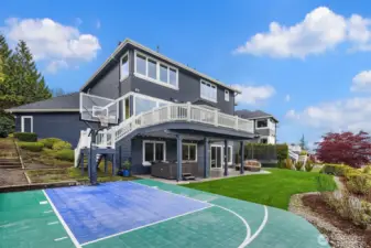 Sport court for year-round recreation.