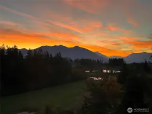 Morning View of Cascades from back deck