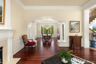Brazilian cherry hardwoods flow throughout.