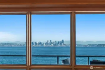 Seattle and Cascade mountain views from the main floor.