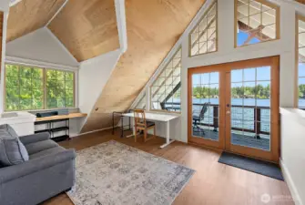 upstairs